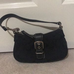 Coach mini bag. Signature canvas black CCs.